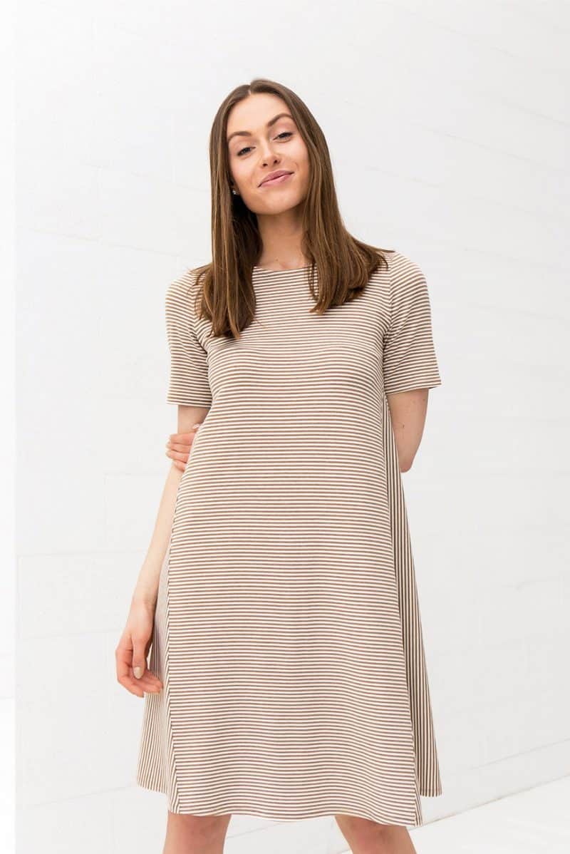Sand Striped Dress Keri