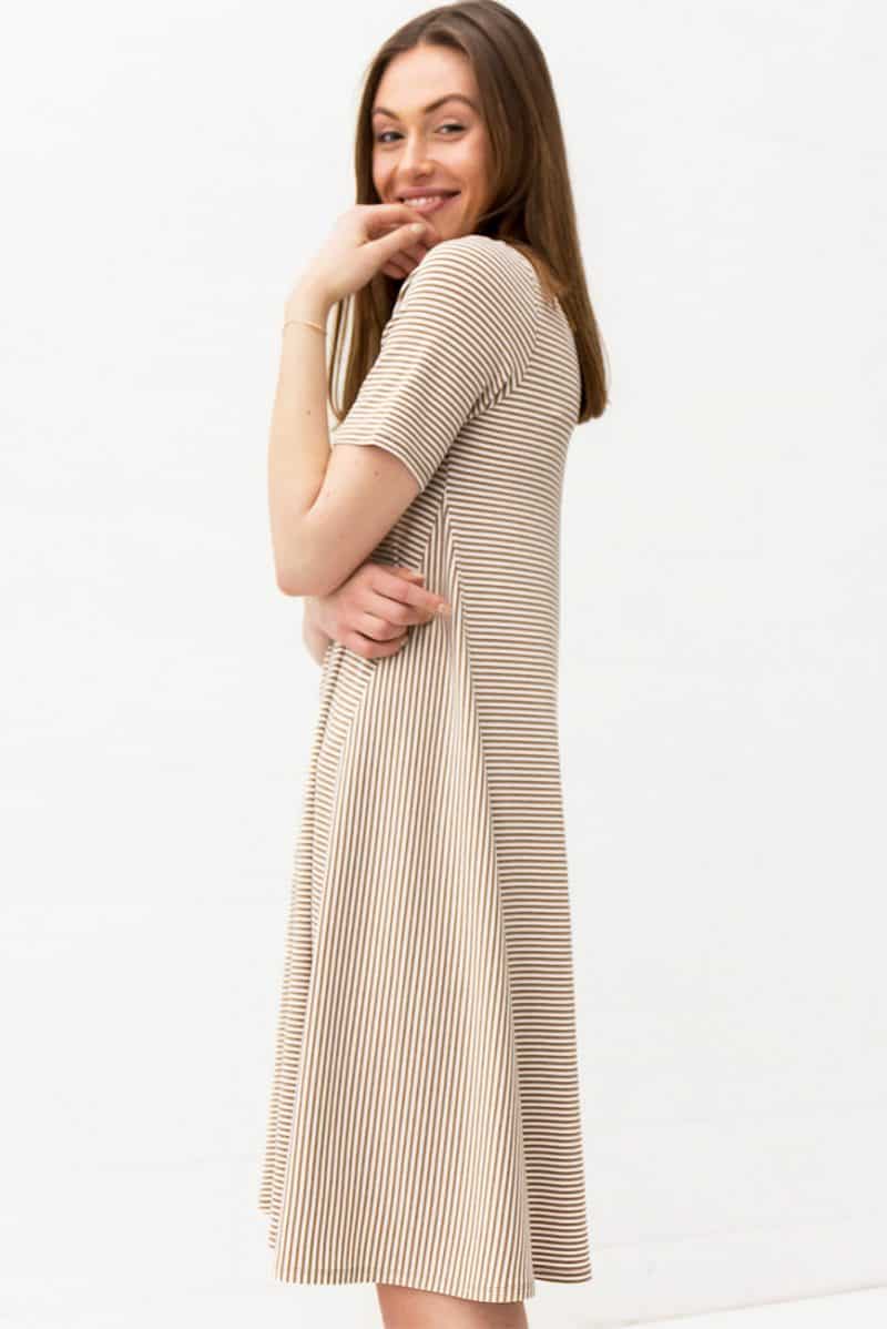 Sand Striped Dress Keri